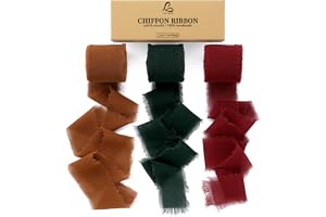 Ligtmor chiffongband 3,8 cm x 19,2 m manual band presentband silkeband organisationsband tygband bröllop sidenband – julkombi