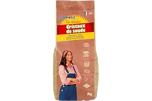 STARWAX THE FABULOUS - Cristaux de Soude - Dégraissent la Cuisine - Débouchent les Canalisations - Lessivent les Murs et Bien Plus - 100% d'Origine Naturelle - Fabriqué en France - 1 Kg