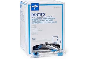 Medline Dentips unbehandelt Oral Care Tupfer, blau, 1er Pack (1 x 250 Stück)