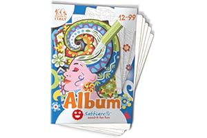 Sabbiarelli Sand-it For Fun - Album Ritratti a Colori con 5 Disegni Adesivi da Dipingere con Sabbia Colorata (non inclusa) - Hobby Creativo e Attività Rilassante per Ragazzi e Adulti