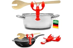 Netrox - Repose Cuillère Silicone - Gadgets Cuisine - Fixation facile sur le pot - Résistant à la chaleur, sans BPA - Accessoires, repose-cuillère, gadget pratique, ustensiles cadeau creuset cuillere