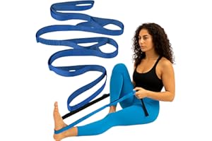 Senshi Japan Best Stretching Strap Exercise Bands for Physical Therapy and Exercise for Flexibility Perfect Yoga Straps for Stretching Fascia, Hamstring & Leg Stretcher