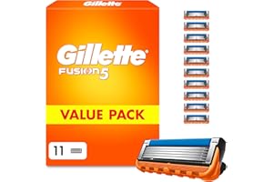 Gillette Fusion5 Razor Blade Refills for Men, 11 Count - 5 Anti-Friction Blades System, Precision Trimmer, Up to 20 Shaves pe