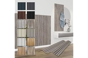 HEXIM Pannelli Acustici 138,5x60cm - Parete a Lamelle Flessibile Legno MDF Pannelli Murali Rivestimento a Lamelle Rivestimento Murale (1 pannello / 0,83 m² Vintage Oak - APH07)