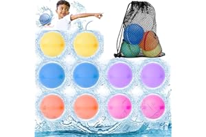 FQUVSP 10 sztuk bomb wodnych, samozamykające się, wielokrotnego użytku, zestaw bomb wodnych, zabawka wodna, zabawka do basenu, zabawka plażowa, kolorowa, mieszana piłka wodna dla dzieci, na lato, na zewnątrz