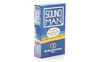10 Soundman® Cañas de Lengüeta para Saxofón Alto - Fine Saxophone Reeds (Dureza: 3,0)