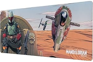 GRUPO ERIK Tapis de Souris XXL Boba Fett - Tapis de Bureau 80 x 35 cm, Sous Licence Officielle | Sous Main Bureau, Accessoire pour PC, Tapis de Souris Gamer