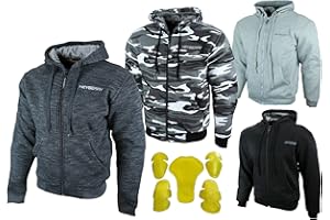 HEYBERRY Hoody Motorradjacke Roller Schwarz Grau Camouflage mit Aramid M - 3XL