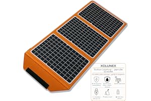Faltbares Solarpanel 30W mit Premium USB-Tester – Xolunex Solar Ladegerät mit USB & DC (18 V), monokristallin, IP54 – Tragbares Solar Panel für Camping, Outdoor, Wandern & Notfälle