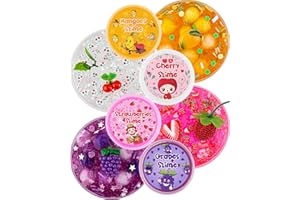 Okaybee 4 Pack Fruit Slime Kit, 400 mL Clear Slime for Kids, Jelly Cube Crunchy Slime Pack, Pink Strawberry Slime Kit for Girls and Boys Ages 8-12, Slime Party Favors Birthday Easter Gift