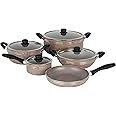 Delcasa 10-Piece Non-Stick Cookware Set with Granite Coating DC1889BGE Includes Casseroles, Sauce Pan