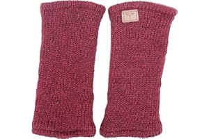 BUDDHA arts&more Pulswärmer Stulpen mit Daumenschlitz 100% Wolle fleecegefüttert Handarbeit Nepal