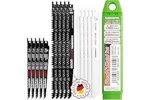 CONBRA® Sägeblätter Säbelsäge Holz 15-teiliges Set - Säbelsägeblätter Holz & Holz mit Nägeln - Sägeblatt Säbelsäge kompatibel mit Bosch GSA 18V, GSA 18 V-LI C, Bosch Keo, Bosch GSA 1100 E