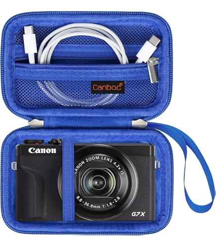 Custodia In Silicone Rosa Per Canon G7 X Mark II, Con Copriobiettivo, Resistente E Antigraffio