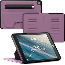 ZUGU IPad Air 13" (M2/M3 2024/2025) & IPad Pro 12.9" Hülle – Magnetischer 10-Winkel-Ständer, Stifthalter, Stoßfest, Schlaf-/Wachfunktion, Schieferblau