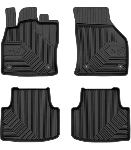 GAFAT Tappetini Antiscivolo Per Cupra Born 2022-2024 - Set Gomma PVC Per Console, Bracciolo E Portiere - Nero