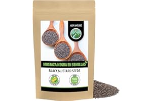 Alpi Nature Semillas de Mostaza Negra y Marrón 500g, Semillas de Mostaza Marrón y Negra 1-2 mm