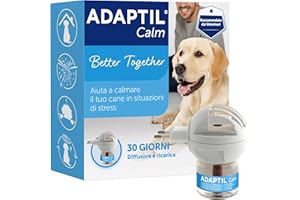 ADAPTIL® Calm – Calmante per Cani Diffusore + Ricarica da 48 ml - Feromoni Tranquillanti Antistress per Cani Iperattivi, Ansiosi, Rilassamento per Cani Momenti Stressanti