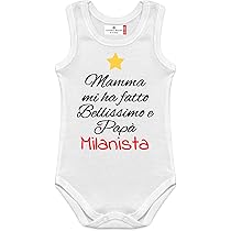 Body Neonato Divertente - Frase 'Mamma Milanista', 100% Cotone Per Comfort E Stile - Foto 8