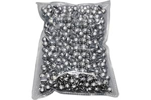 LSHEL Lot de 500 Plombs de Pêche Amovibles Blanc Argenté