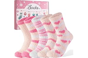 YANGTE Women Fluffy Socks - Thermal Socks, Gifts for Women Soft Bed Socks Comfy Warm Fuzzy Winter Xmas Gifts for Ladies