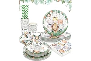 NEFLSI Stoviglie Per Feste,Party Tableware 150 Pezzi Stoviglie Carta Set Piatti bicchieri festa compleanno Stoviglie Carta Set per Nuziale Doccia, Fidanzamento, Compleanno(30 Ospiti)