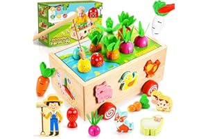 Toyzey Jeux Montessori 1 2 3 4 5 Ans, Jouet Enfant 1-5 Ans Cadeau Fille 1-5 Ans Jouet Bébé 1-5 Ans Cadeau Garçon 1-5 Ans Jeux Bebe 1-5 Ans Jouet Fille 1-5 Ans Jeu de Pêche Éducatif Jouet en Bois