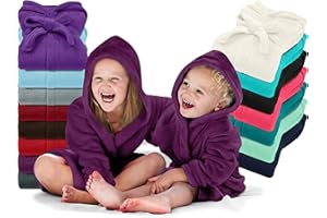 EMILY´S CHECK Kinder Bademantel - Kuschelfleece für Jungen u Mädchen 1522.2202