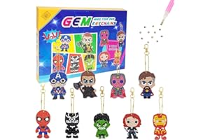 KOVIM Stocking Fillers Kids, Girls Birthday Presents for 6 7 8 9 10 Year Old, DIY Hero Diamond Arts Craft Mosaic Kits Toys for Teen Girl, Xmas Christmas Secret Santa Gifts