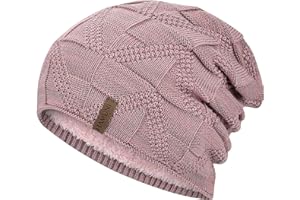 HAMUNI Mütze Damen - Atmungsaktiv Strickmütze Herren - Slouch Beanie Mütze mit Weichem Fleece Innenfutter - Unisex Wintermütze - Klassische Herren Mütze Damen Mütze für Herbst Winter Frühjahr