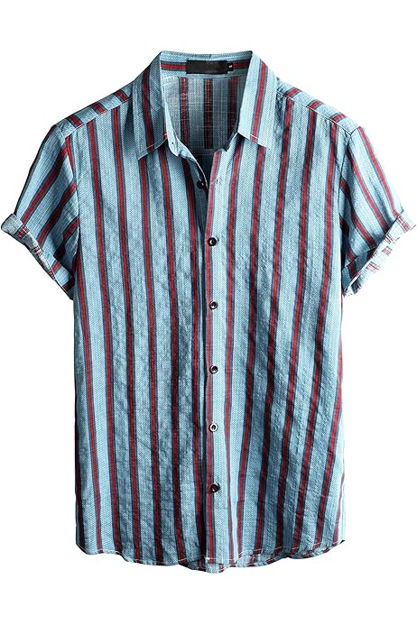 Herren Seidenhemd SOOUICKER Hawaii-Hemd Herren – Buntes