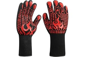 XIANGJUNLY Un Paio/2 Pezzi Guanti da Forno, Guanti Barbecue, Guanti da Forno Resistenti al Calore, 1472 ℉ Guanti da Forno Resistenti al Calore Estremo Antiscottatura per Grigliate, Barbecue, Saldatura