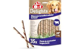 8in1 Delights Twisted Sticks Bœuf 35 Bâtonnets