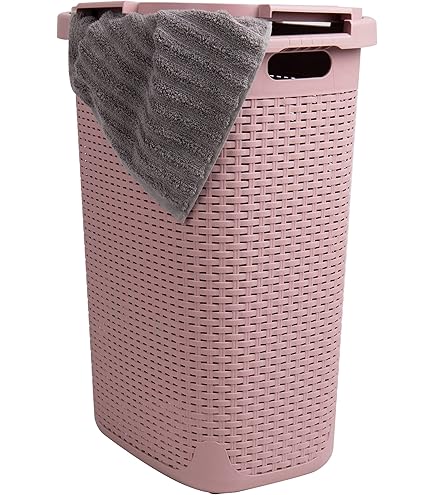 Panier À Linge Pliable En Bois Avec Poignées Et Coquillages En Bois