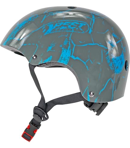Crazy Safety Rampage Paarse Slang | Fietshelm, skateboardhelm, rolschaatshelm en BMX-helm | Fietshelm voor mannen, vrouwen en kinderen | L (57-61cm) | Verstelbare helm voor skaters en fietsers