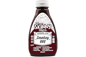 THE SKINNY FOOD CO Skinny Food Co Smokey BBQ Skinny Sauce 425ml - Virtually Zero Calorie BBQ Sauce - Vegan & Keto-Friendly - Sugar Free Barbecue Sauce - Gluten Free