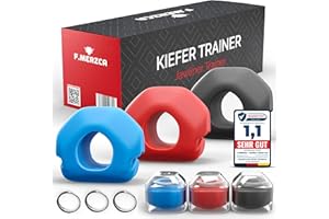 F.MERZCA Jawline Trainer - 3 Stück - Langlebiger Kiefer Trainer, 3 Härtestufen für Anfänger, Fortgeschrittene und Profis
