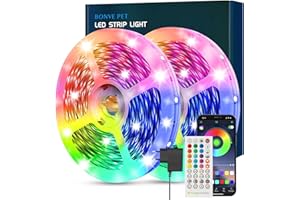 Bonve Pet Ruban LED 20M(10M*2) Bande LED RGB Bande Lumineuse Flexible Multicolore avec Télécommande à 40 Touches, Synchroniser avec la Musique, pour Fête Décor pour la Maison Chambre Bar