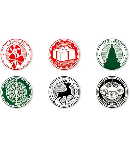 Set da 6 sottobicchieri a forma di gnomo natalizio, sottobicchieri in