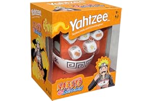 Winning Moves Yahtzee Naruto Shippuden Special Edition Dice Game - Roll Ichiraku Ramen Ingredients, Strategic Family Fun, Travel Game, Classic Game for Naruto Fans