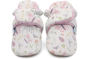 Dotty Fish Stivaletti Neonato in Cotone – Scarpe Primi Passi Invernali con Fodera in Pile, a piedi nudi, Suola Scamosciata Antiscivolo, Chiusura a Strappo – Morbide e Leggere, 0–18 Mesi