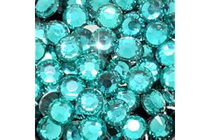 Little Snow Direct® Pack of 1000 Resin Crystal Flat Back Rhinestones Diamante Gems Nail Art & Crafts (Teal, 5mm)