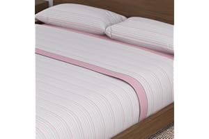 SOMNI HOME SomniHome Juegos Sabana 135x190/200 cm Juego de Sábanas Resistentes. Microfibra Cepillada. Encimera Bajera y Funda Almohada. para Todo el Año. Sabanas Cama 135 Estampadas. Modelo Ema