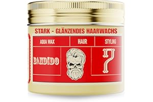 ‎BANDIDO BANDIDO Aqua Hair Wax Red 7 – Haarwachs Herren mit Starkem Halt und Brillantem Wet-Look, Cera für Männer 125ml, Fruchtiger Duft – Für Alle Haartypen, Maximale Brillanz und Styling