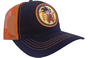 Comic Studio Dragon Ball | Gorra De Beisbo | Son Goku & Kame | Negro-Naranja | Talla única Baseball Cap, Unisex