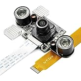 Arducam Day-Night Vision for Raspberry Pi Camera, Automatic IR-Cut Switching All-Day Image All-Model Support, IR LED for Low