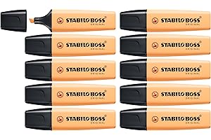 Stabilo BOSS ORIGINAL Pastel - Evidenziatore - Confezione da 10 - Arancione Papaya