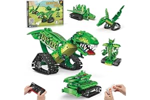 AKWME 5in1 STEM Dinosaur Toy for 6-12 Year Old Boys Girls Robot Building Set with APP & 2.4GHz Remote Control Science Programmable Building Block Robotics Kit, Birthday Gifts for Ages 6 7 8 9 10 11 12+ Kids