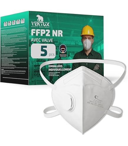 3M 70071534070 FFP2 NR D Respirateur Avec Vanne Extérieure à Débit De Refroidissement, 10 Pièces