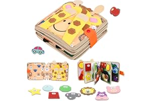 Nokwocy Busy Board a partir de 1 año, libro de empleo para niños pequeños, actividades 3D de fieltro, imágenes de tela, juguetes educativos preescolares